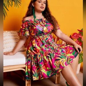 SHEIN off the shoulder dress Sz L